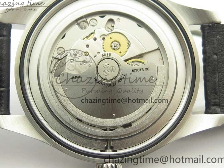 MIROTIME 0718 Supportive Mark XVII IW326501 MKS 1:1 Best Edition Black Dial On Black Leather Strap MIYOTA 9015 V 7208